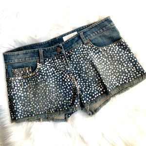 Like-New La Rok Mid 2000s Sequin Cutoff Shorts, Size 12